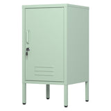 Garvee Table de Chevet Métallique Verrouillable avec Étagère pour Chambre et Bureau, Acier Revêtu, Diviseurs Ajustables, Multi-Usage, Noir - 
