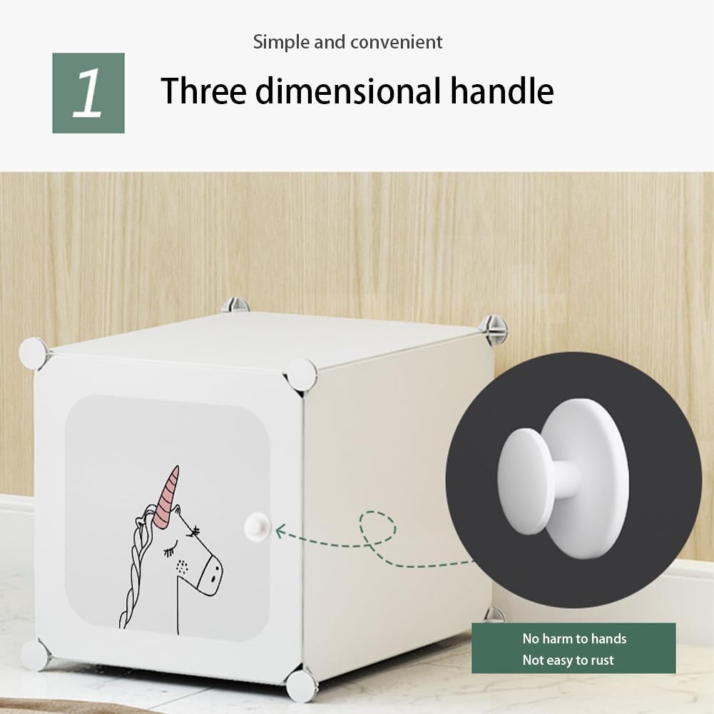Armoire enfant Garvee, modulable, empilable, robuste et imperméable, 35,5 x 35,5 x 35,5 cm
