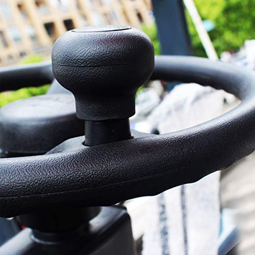 Poignée de volant Garvee 8 mm pour chariots élévateurs et tracteurs, en ABS, surface lisse, noire.