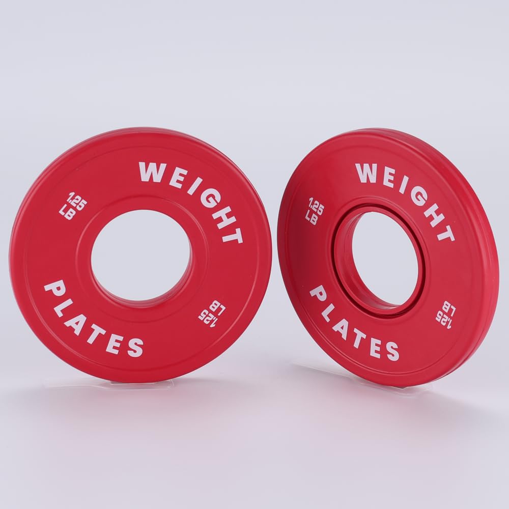 Ensemble de disques de poids fractionnés Garvee (1,25-37,5 lb) en acier et revêtement en caoutchouc pour la maison et la salle de sport. Diamètre standard de 2 pouces. Code couleur.