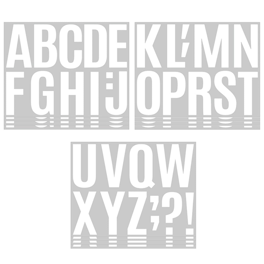 Garvee 272 Grandes Lettres Autocollantes 4 pouces en vinyle auto-adhésif, alphabet, 24 feuilles, durable et polyvalent pour fenêtres et tableaux noirs