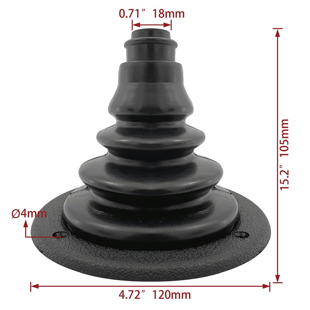 Câble de commande de gréement marin Garvee Well Boat 4 pouces (100 mm) avec protection en caoutchouc noir pour bateau, voiture ou yacht