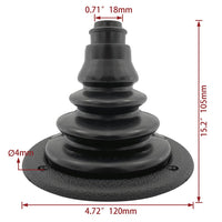 Câble de commande de gréement marin Garvee Well Boat 4 pouces (100 mm) avec protection en caoutchouc noir pour bateau, voiture ou yacht