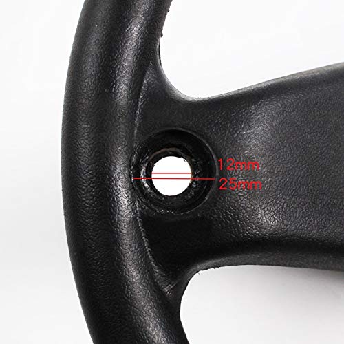 Poignée de volant Garvee 8 mm pour chariots élévateurs et tracteurs, en ABS, surface lisse, noire.