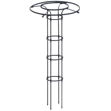 Support pour plantes Garvee, escalier de jardin avec anneau de soutien, en métal résistant aux intempéries, pour jardin et terrasse. Support polyvalent pour hortensias et rosiers.