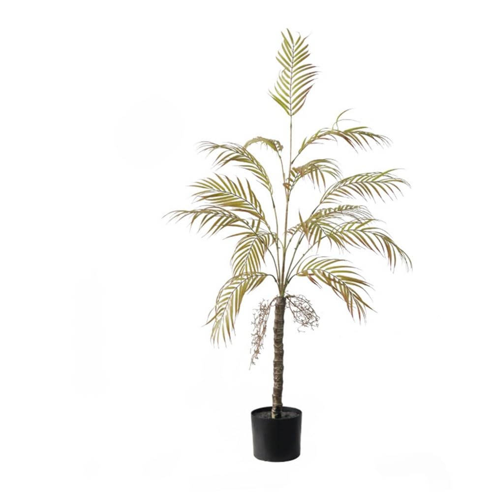 Palmier artificiel d'Arec Garvee 120/150 cm - Sans entretien et malléable - Polyester et plastique - Décoration intérieure et extérieure - Vert toute l'année