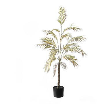 Palmier artificiel d'Arec Garvee 120/150 cm - Sans entretien et malléable - Polyester et plastique - Décoration intérieure et extérieure - Vert toute l'année