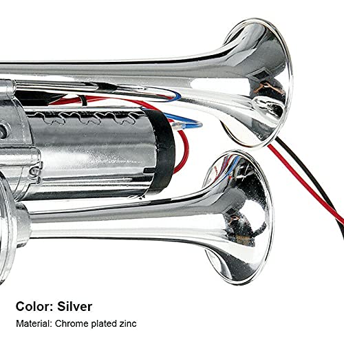 Klaxon pneumatique Garvee 600 dB à double tonalité et double trompette électrique pour camion, bateau et train (kit de haut-parleurs)