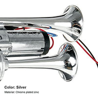 Klaxon pneumatique Garvee 600 dB à double tonalité et double trompette électrique pour camion, bateau et train (kit de haut-parleurs)
