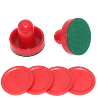 Ensemble d'accessoires de hockey sur air Garvee : 2 broches de 60 mm, 4 disques de 51 mm, en résine rouge, pour enfants et adolescents, table de jeu