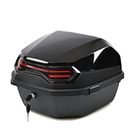 Valise moto Garvee à fixation universelle avec serrure, robuste, en métal et résistante aux intempéries, pour motos électriques en ville.
