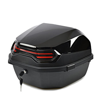 Valise moto Garvee à fixation universelle avec serrure, robuste, en métal et résistante aux intempéries, pour motos électriques en ville.
