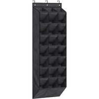 Organisateur de chaussures Garvee à suspendre à la porte, 24 poches, gain de place, robuste, pour chambre et salle de bain, couleur neutre
