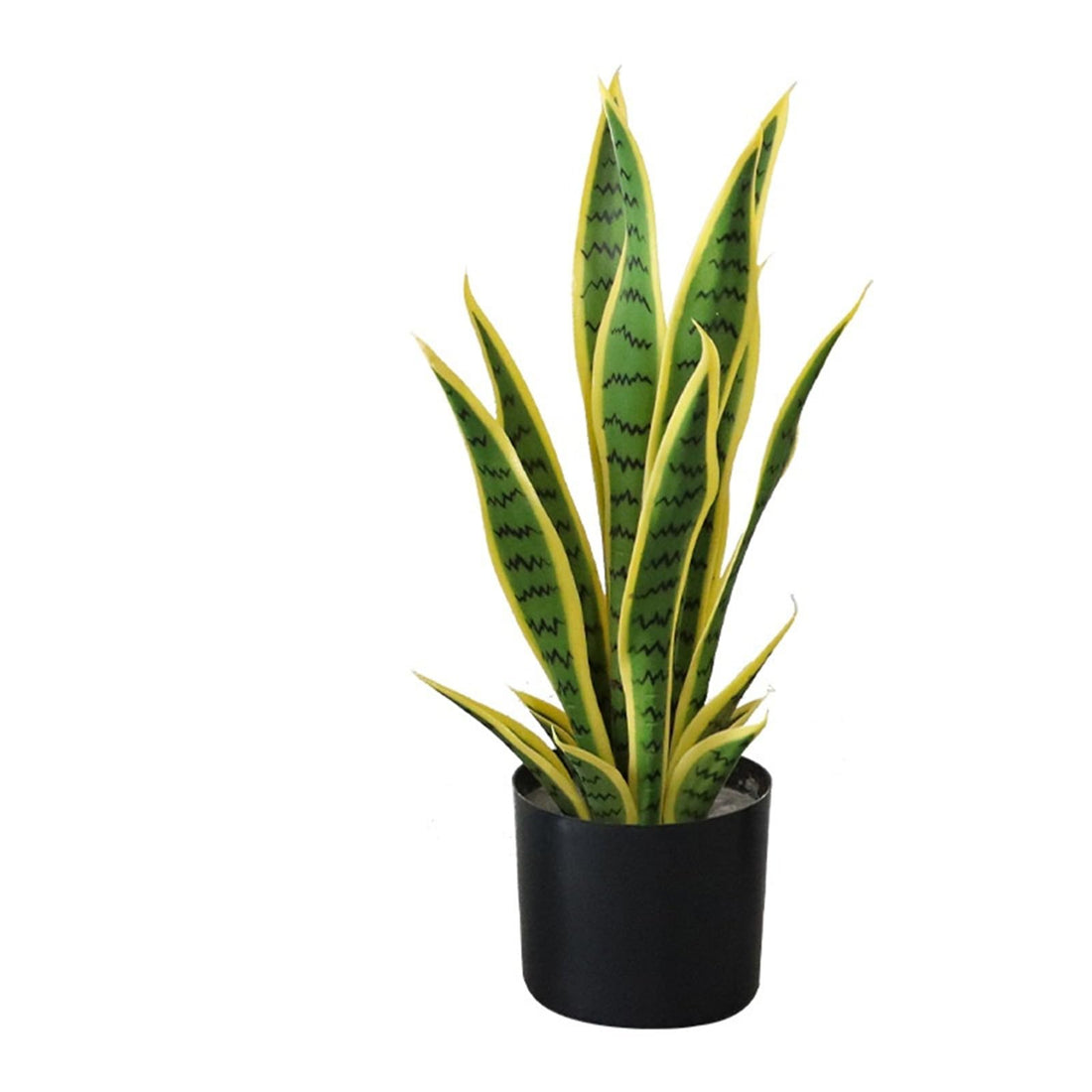 Plante serpent artificielle Garvee 50 cm (19,69 po) réaliste, facile d'entretien, pot en plastique, décoration tropicale d'intérieur pour bureau et maison, verte