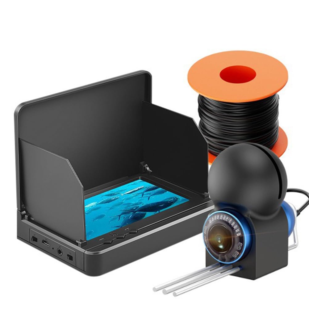 Caméra sous-marine Garvee avec détecteur de poissons, écran 4,3", angle de vision de 220°, batterie 10 000 mAh, portée de 30 m. Accessoire de pêche.