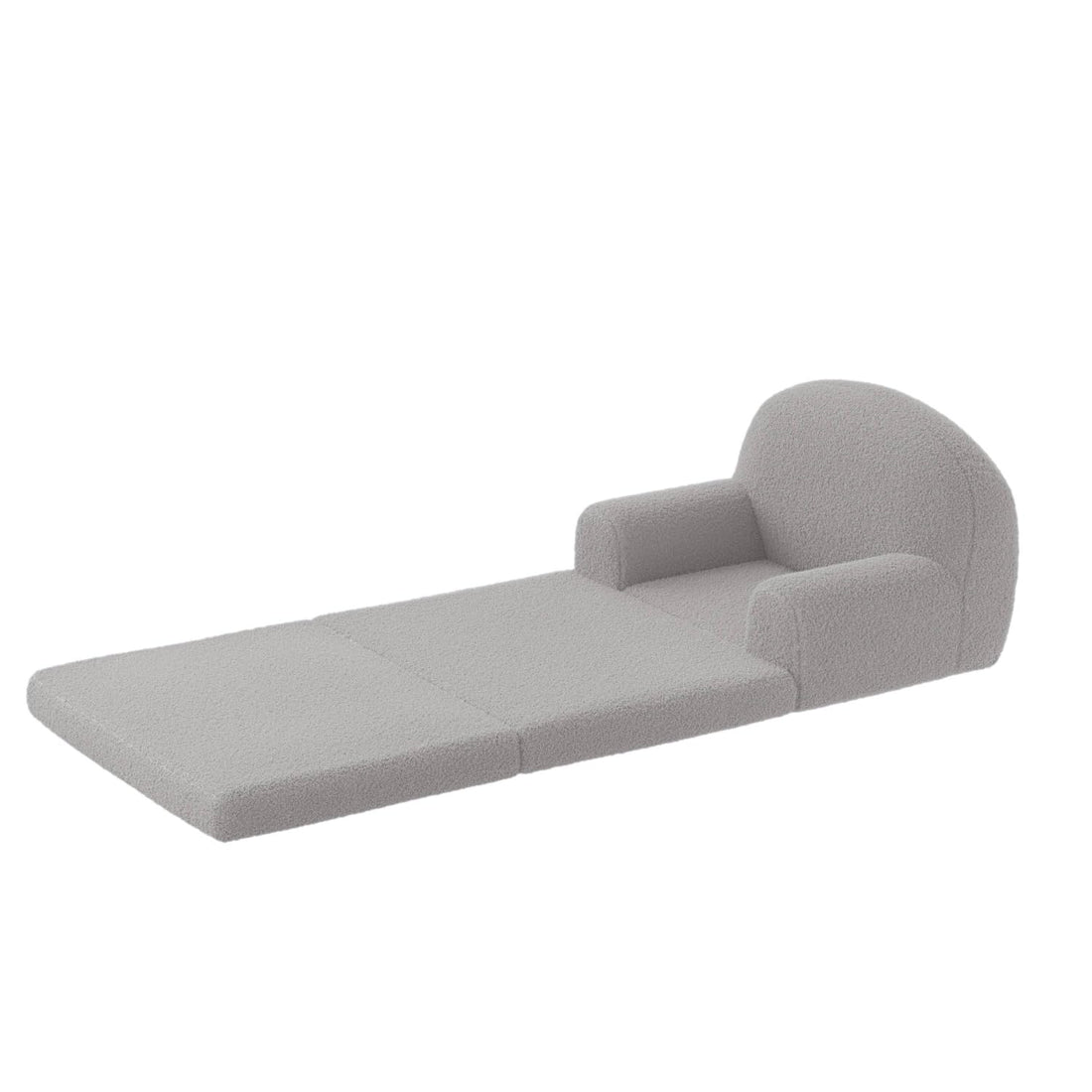 Garvee Fauteuil-canapé pour enfants, 2 en 1, pliable, en tissu polaire doux et confortable, gris, pour salle de jeux ou chambre