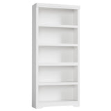 Garvee Bibliothèque à 5 niveaux, 175 × 80 cm, tablettes réglables, structure robuste en MDF et dispositif anti-basculement, pour maison et bureau