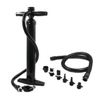 Pompe à main Garvee à simple action 1,8 bar avec manomètre, haute pression, 6 embouts, en plastique, pour matelas pneumatiques et kayaks