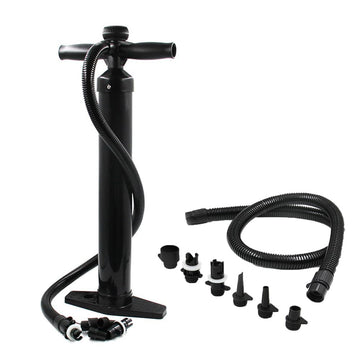 Pompe à main Garvee à simple action 1,8 bar avec manomètre, haute pression, 6 embouts, en plastique, pour matelas pneumatiques et kayaks