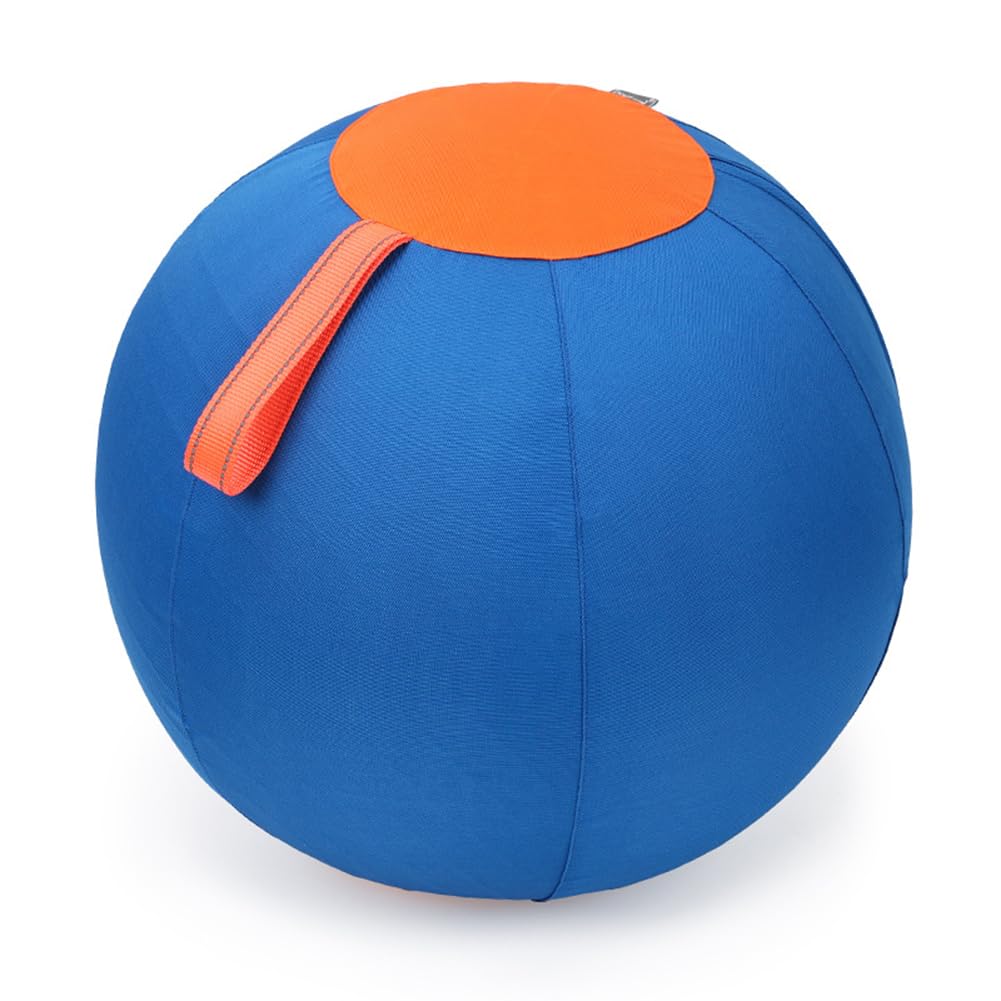 Balle de berger Garvee 45 cm pour chiens, grand jouet avec pompe à air, robuste, entraînement en extérieur, bleue, pour écuries