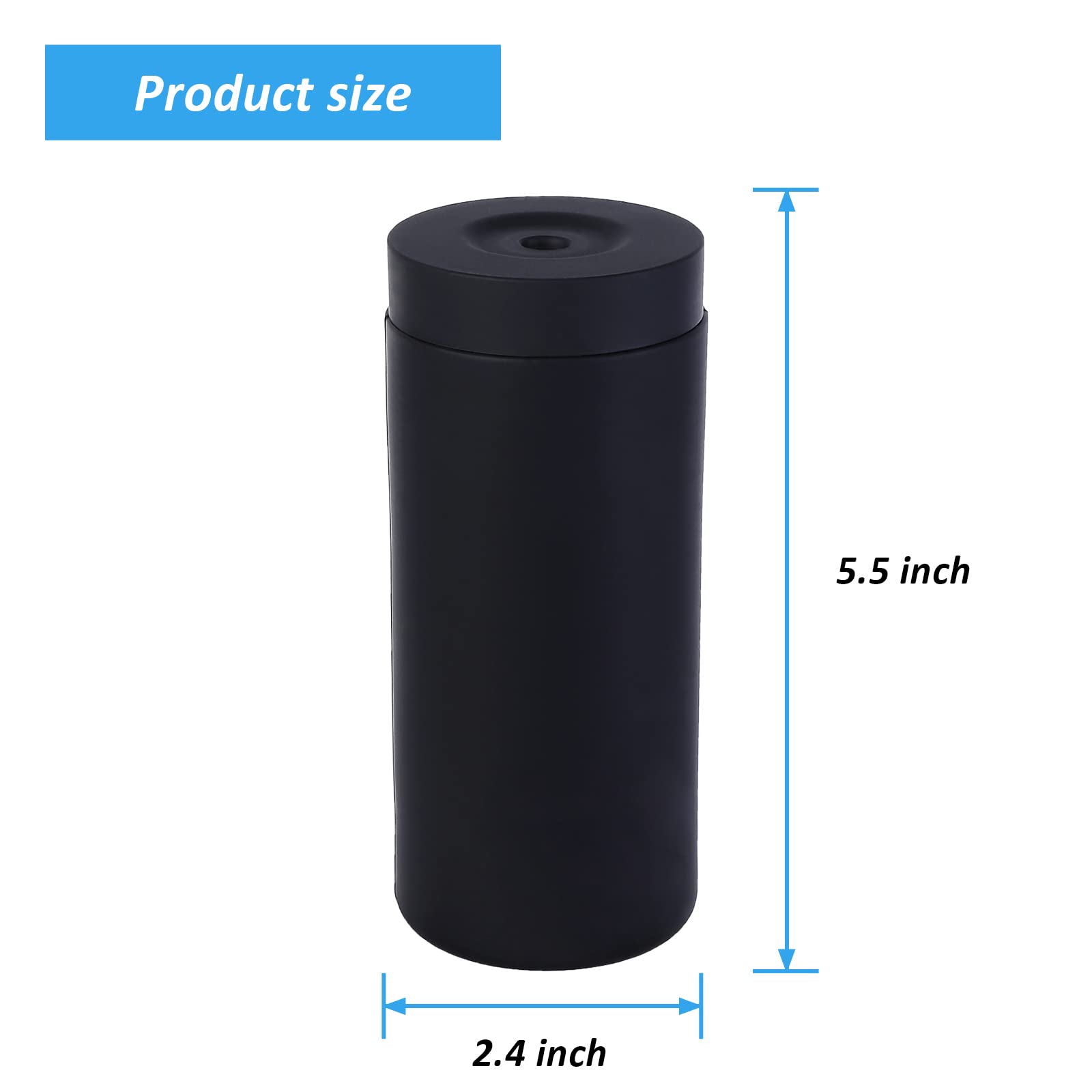 Distributeur de liquide vaisselle rechargeable Garvee, flacon en silicone, facile à presser, distributeur de savon pour les mains pour la cuisine et la salle de bain, noir