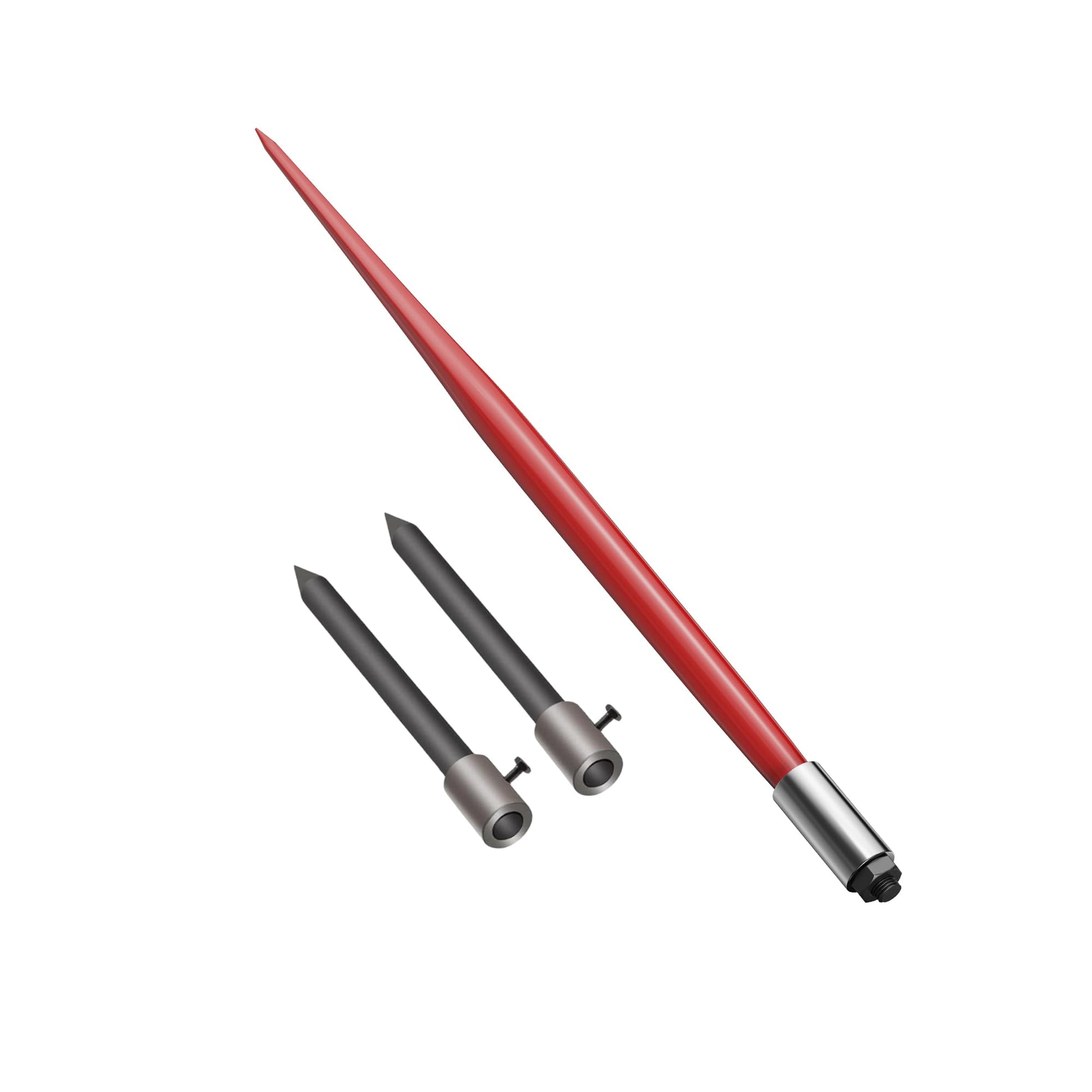 Garvee Accessoire de pointe à foin 124,5 cm avec capacité de 2041 kg, 2 pointes stabilisatrices de 43,2 cm, changement rapide, acier à ressort