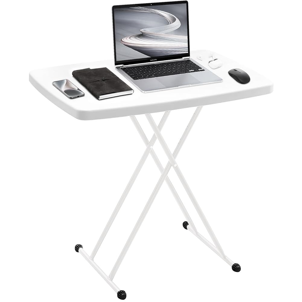 Ensemble de 4 chaises de salle à manger Garvee - Empilables, ergonomiques - Pieds en métal, plastique - Blanches - Pour la cuisine, le bureau et les espaces extérieurs