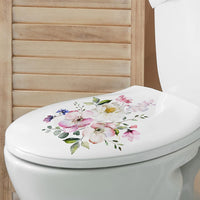 Cache-robinet de salle de bain Garvee, motif floral, autocollant, imperméable, facile à nettoyer, décoration de salle de bain