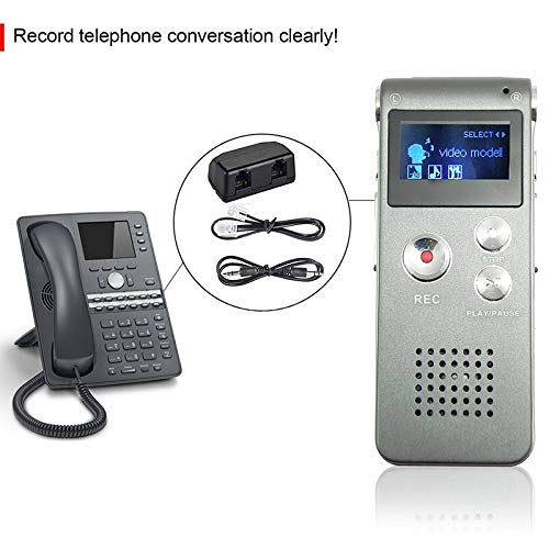 Enregistreur audio numérique portable Garvee 8 Go avec microphone intégré pour réunions - Léger et doté d'une longue autonomie