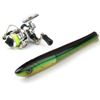Ensemble canne à pêche Garvee Pen 1,4 m, mini moulinet télescopique, léger et portable pour la pêche en eau douce et en eau salée