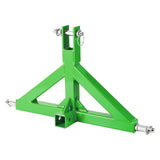 Garvee Attelage Rapide 3 Points Catégorie 1 pour Tracteur, Récepteur 5 cm, Boule de Remorquage, Acier Inoxydable, Installation Facile - Vert