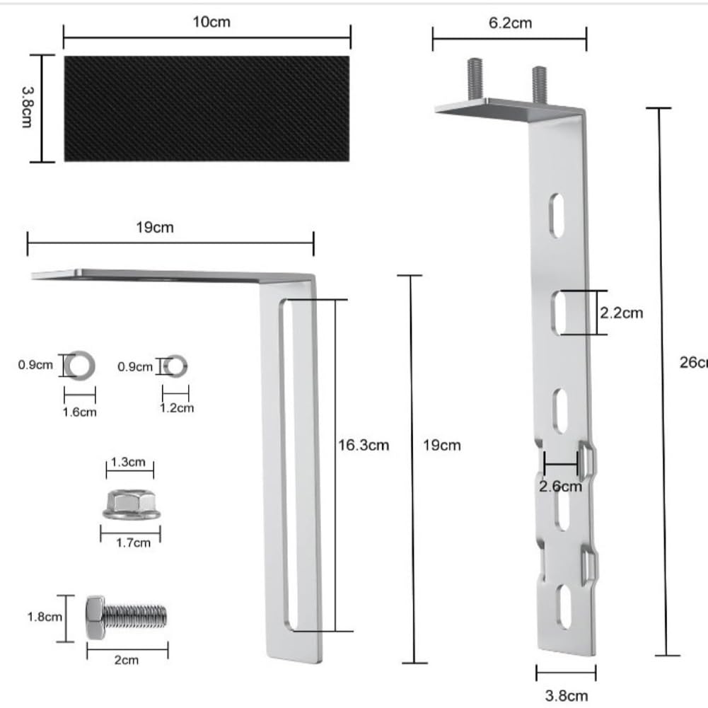 Kit de fixation Garvee pour panneaux solaires, en acier inoxydable, compatible avec les balcons et les balustrades en PVC, résistant aux intempéries et facile à installer.