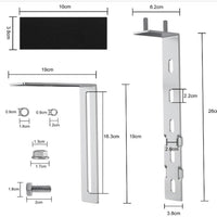 Kit de fixation Garvee pour panneaux solaires, en acier inoxydable, compatible avec les balcons et les balustrades en PVC, résistant aux intempéries et facile à installer.