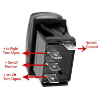 Interrupteur de clignotant universel Garvee à 4 broches avec LED et bascule pour camping-car, 4x4, camion, tracteur, bateau, moto, en plastique, étanche IP67