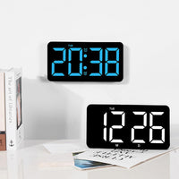 Garvee Horloge murale numérique LED avec télécommande, affichage de la température et de l'humidité, 26, 7 cm (27 cm), plastique, grand écran, salon