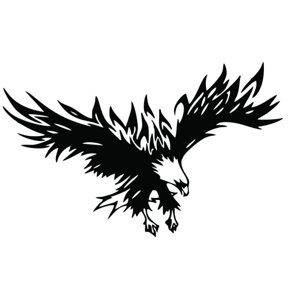 Autocollant Garvee Flying Wings Aigle pour voiture, vinyle 50 x 30 cm, pour SUV et 4x4, noir
