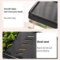 Kits de démarrage pour aquarium Garvee avec trous d'aération pour bureau, salon, appartement, petite taille, noir, sans lapins