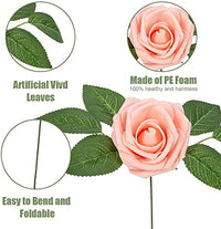 Roses artificielles Garvee, lot de 25, fleurs en mousse, roses, pour décorations de mariage à faire soi-même, couleurs éclatantes, durables et polyvalentes