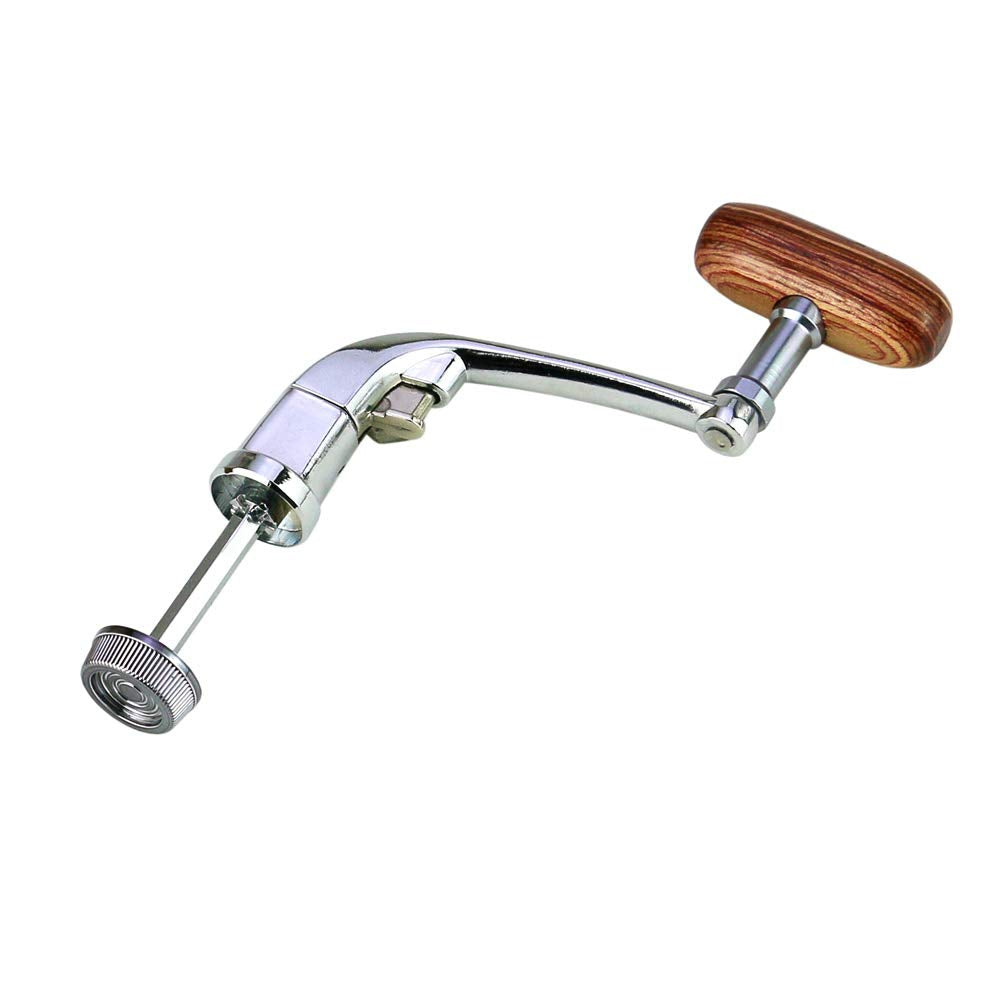 Moulinet de pêche universel Garvee avec poignée en métal, moulinet pliable pour la pêche en mer, léger et durable, robuste
