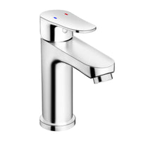 Mitigeur de salle de bain Garvee, hauteur de bec 128 mm, finition chromée, économie d'eau pour salles de bain modernes et toilettes invités
