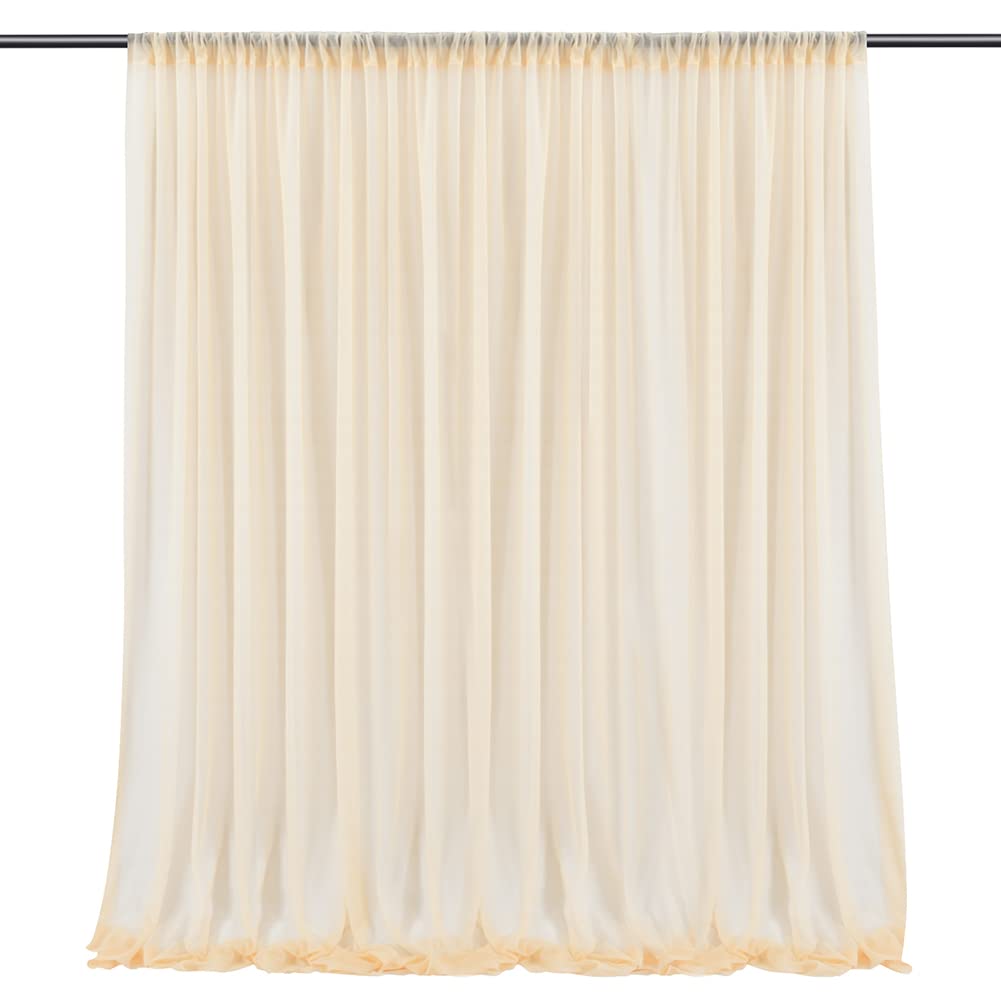 Rideau de fond amovible Garvee pour la photographie sur scène, mariage et fête, 1,5 m x 2,4 m, couleur champagne