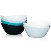 Ensemble de 6 bols en porcelaine Garvee, 530 ml, compatibles micro-ondes et lave-vaisselle, résistants aux chocs, pour céréales, soupes, salades, pâtes, desserts, polyvalents, 15 cm, blancs