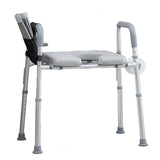 Siège de toilette surélevé Garvee avec accoudoirs, réglable en largeur et en hauteur, rembourré, cadre en aluminium, antidérapant, pour seniors, porte-papier toilette inclus