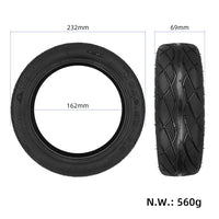 Pneu pour trottinette électrique 10x2.50-6.5 tout-terrain – Pneu de rechange tubeless en caoutchouc avec valve PVR50, anti-crevaison
