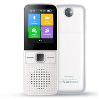 Traducteur Garvee portable instantané, 137 langues, point d'accès Wi-Fi, fonctionnement hors ligne (12 langues), caméra bidirectionnelle, idéal pour les voyages et le shopping.