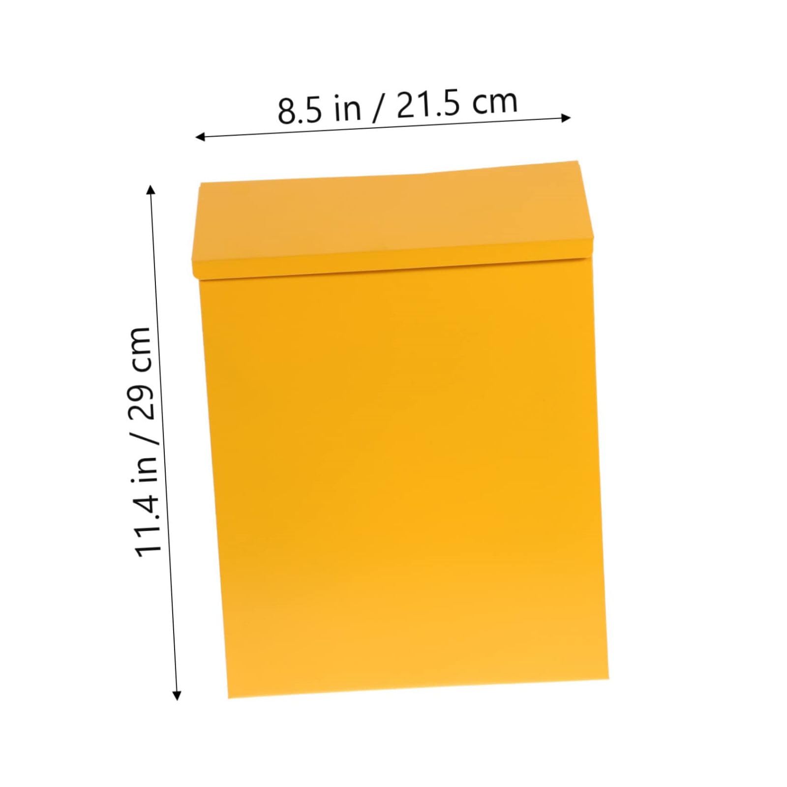 Boîte aux lettres Garvee avec serrure à clé, en métal, murale, pour porte d'entrée, bureau, extérieur, 21,5 x 6 x 29 cm, jaune