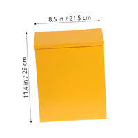 Boîte aux lettres Garvee avec serrure à clé, en métal, murale, pour porte d'entrée, bureau, extérieur, 21,5 x 6 x 29 cm, jaune