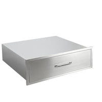 Tiroir de cuisine extérieure Garvee 76 x 58 x 25 cm en acier inoxydable pour barbecue, antirouille, montage encastré, rails silencieux, résistant aux intempéries, idéal pour le jardin et l'espace barbecue.
