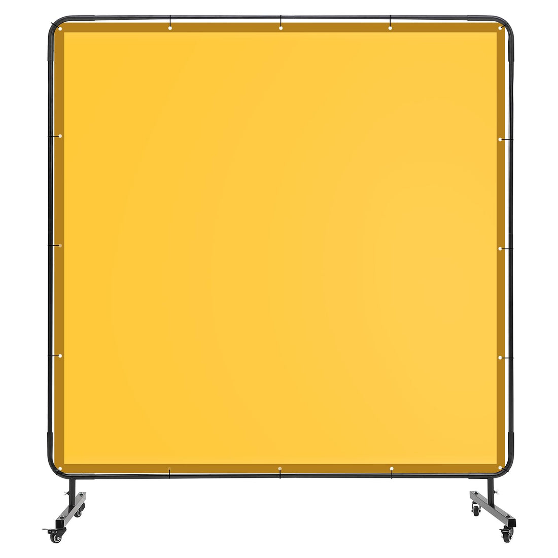 Écran de soudage Garvee 1,8 x 1,8 m avec cadre en acier, résistant aux UV, ignifugé, mobile sur roulettes pour atelier et garage, en PVC de qualité industrielle