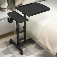 Table de lit mobile Garvee sur roulettes, réglable en hauteur, inclinable, pour ordinateur portable, idéale pour les lits d'hôpital et les lits médicalisés, 60 × 40 × 65-95 cm, noire